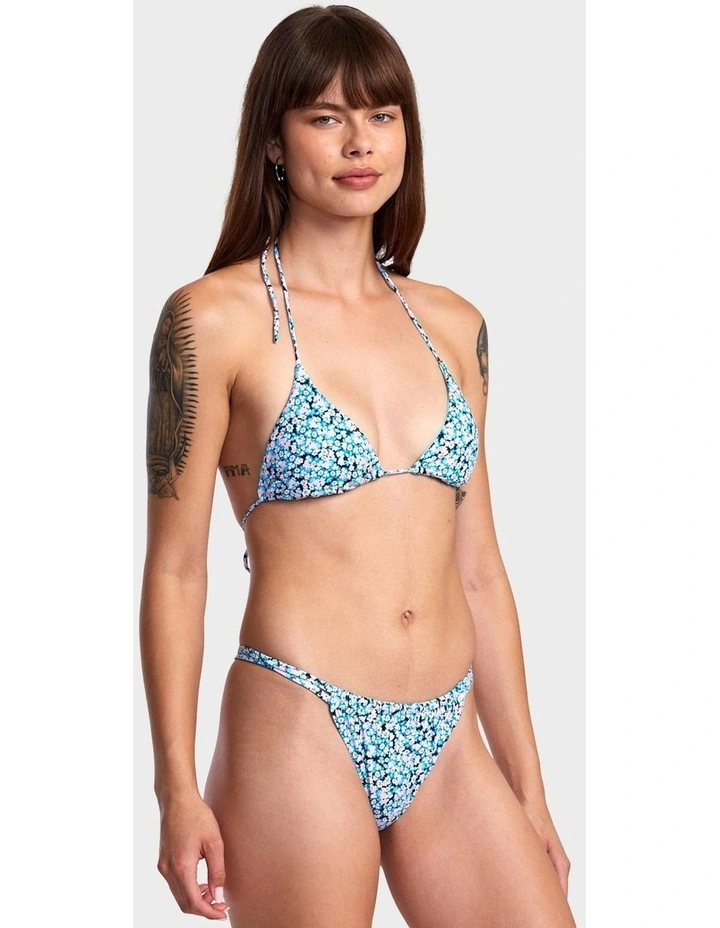 Sprinkles Halter Triangle Bikini Top in Black Floral image 4