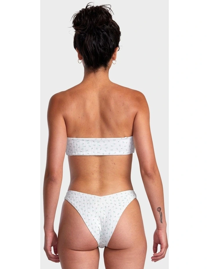 Pointe V Medium French Bikini Bottom in White image 2