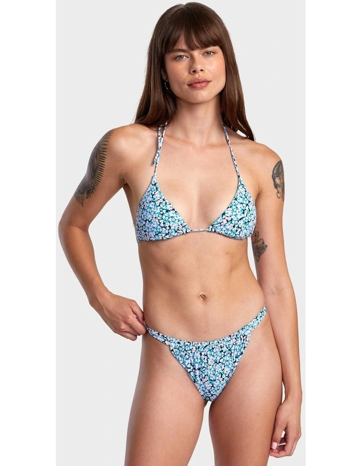 Sprinkles Double Strap Skimpy Bikini Bottom in Black Floral image 1