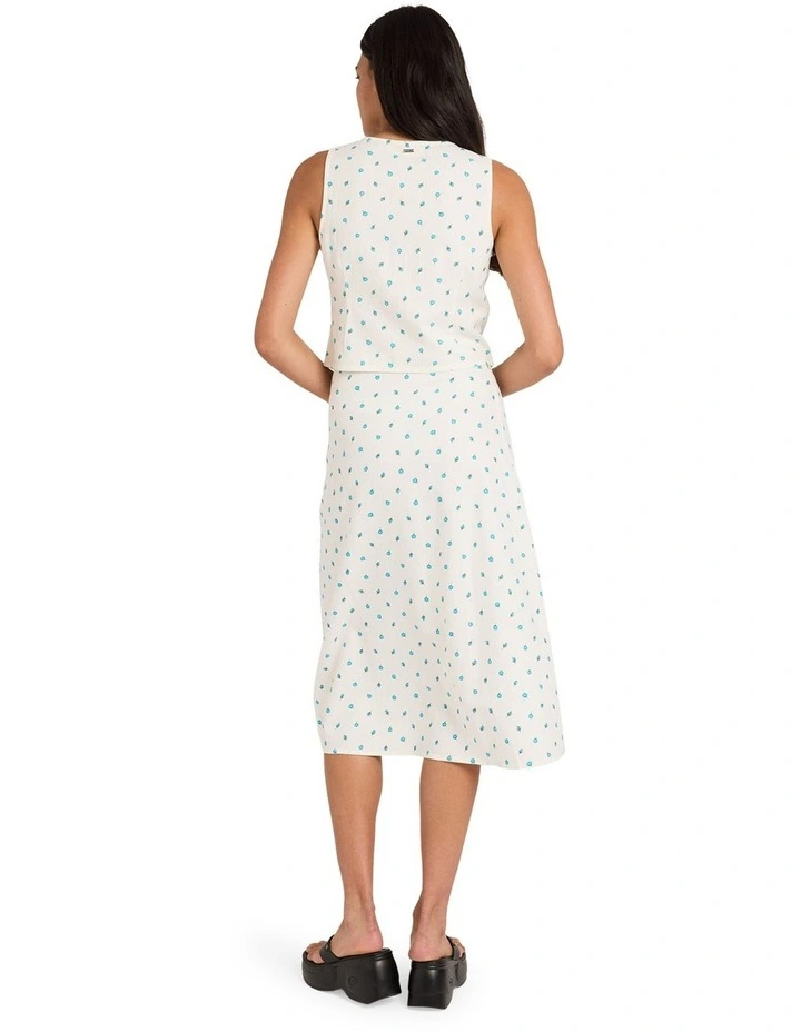 Rose Bud Annika Midi Skirt in White image 2