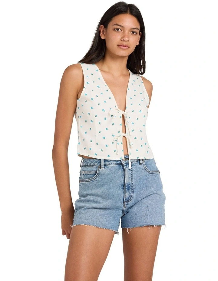 Rose Bud Cami Top in White image 1