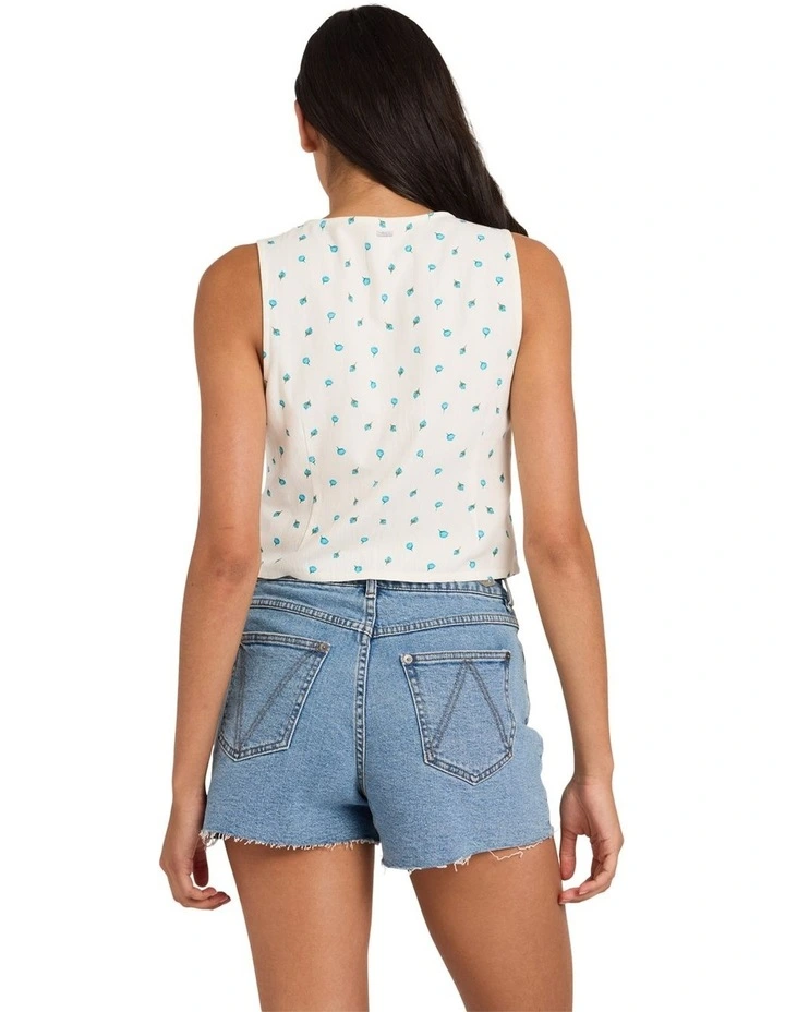 Rose Bud Cami Top in White image 2