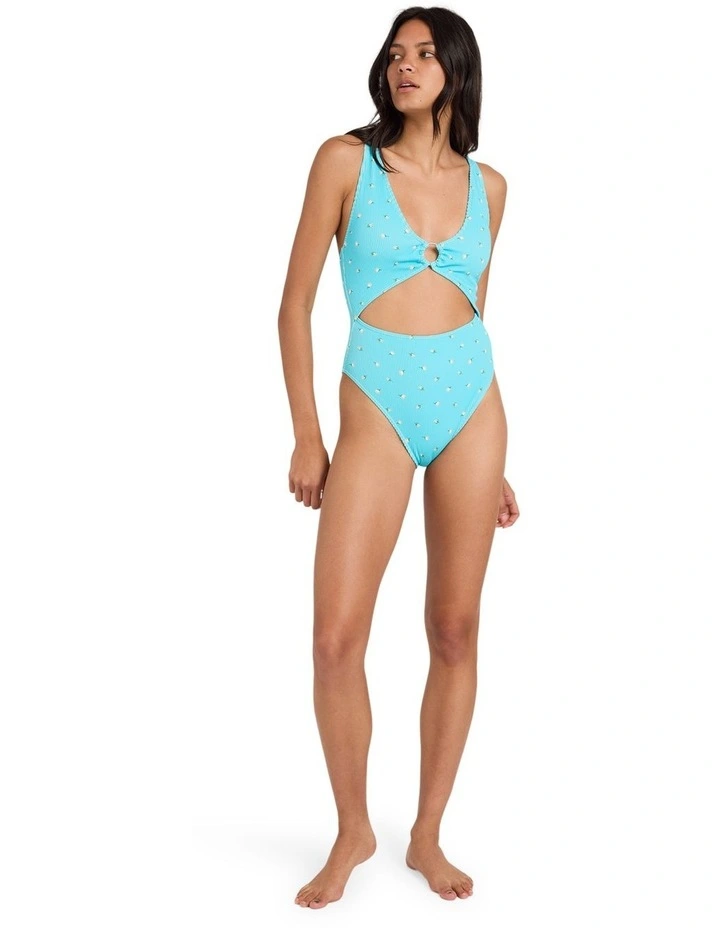 Rose Bud One Piece Swimsuit in Blue image 4