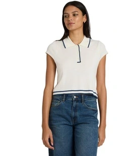 Jules Sweater Cropped Jumper in Cloud