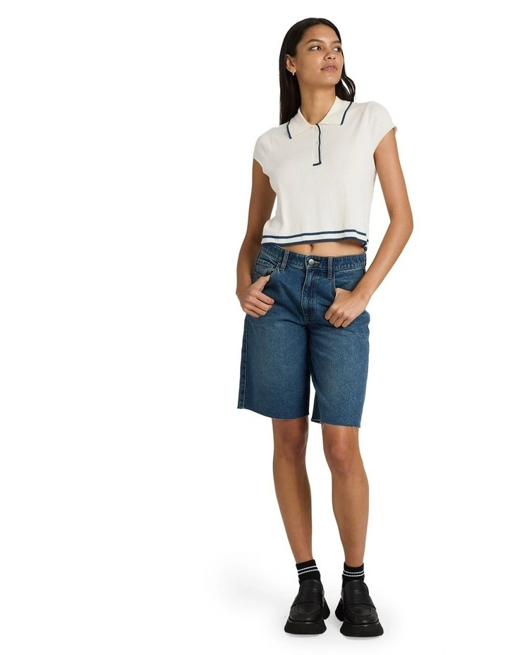 Jules Sweater Cropped Jumper in Cloud image 5