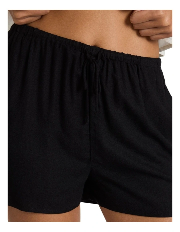 Raya Elastic Waist Shorts in Black image 4