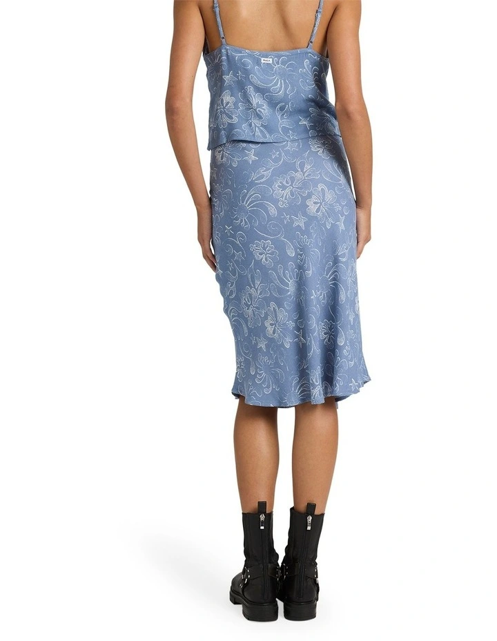 Sub Aloha Midi Skirt in Light Blue image 2