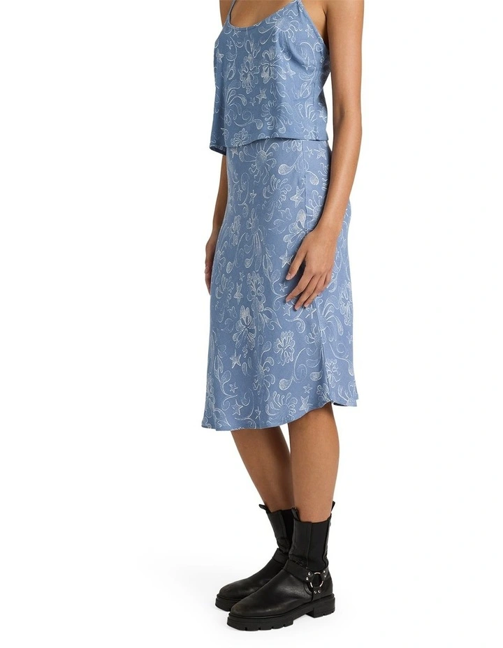 Sub Aloha Midi Skirt in Light Blue image 3