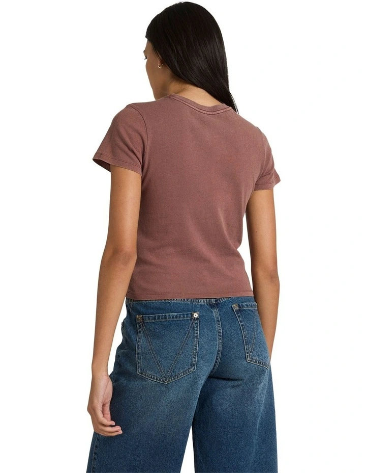 Forever T-shirt in Terra Brown image 2