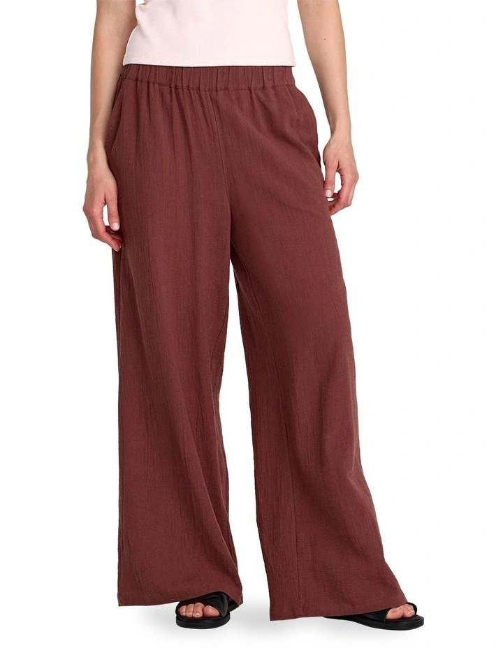 New Yume Wide Pants In Terra Brown image 1
