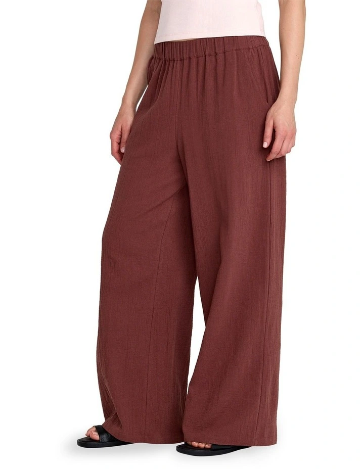 New Yume Wide Pants In Terra Brown image 3