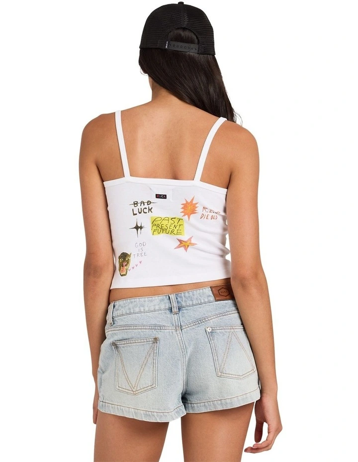 Dani Miller Strappy Tank Top in White image 2