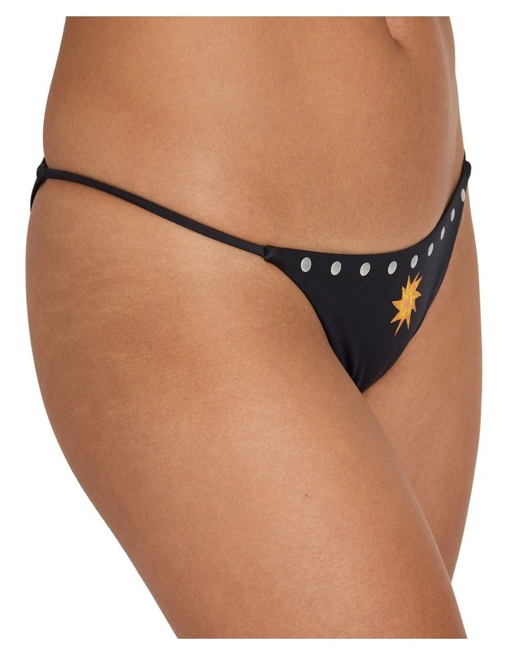Dani Miller String Skimpy Bikini Bottom in Black image 4
