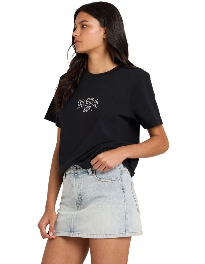 Mini Denim Skirt in Bleached Indigo image 3