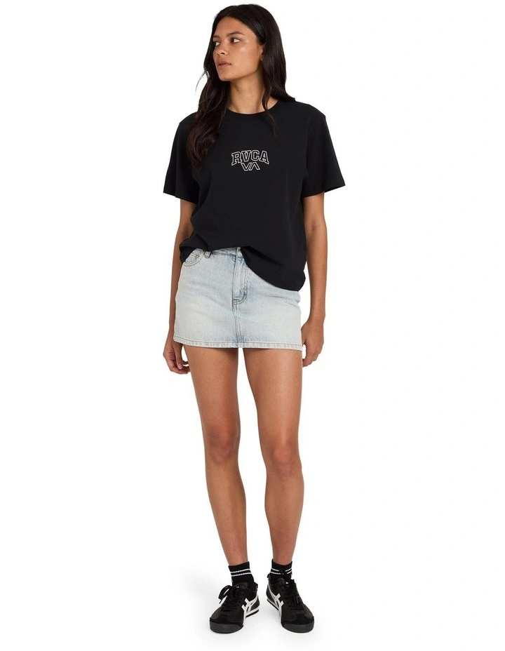 Mini Denim Skirt in Bleached Indigo image 5