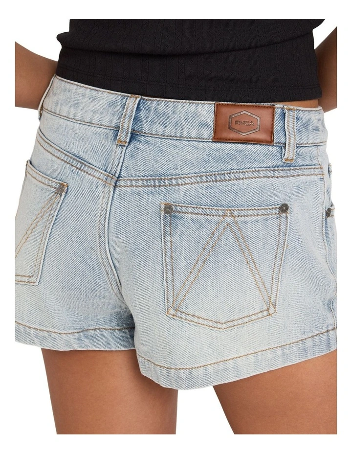 Lisha Denim Shorts in Bleached Indigo image 4