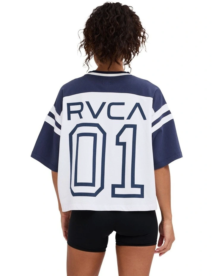 RVCA 01 Knit T-Shirt in Navy image 2