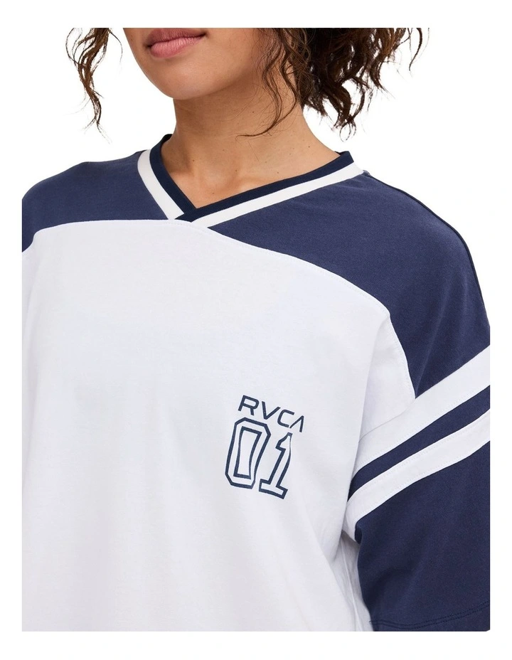 RVCA 01 Knit T-Shirt in Navy image 4