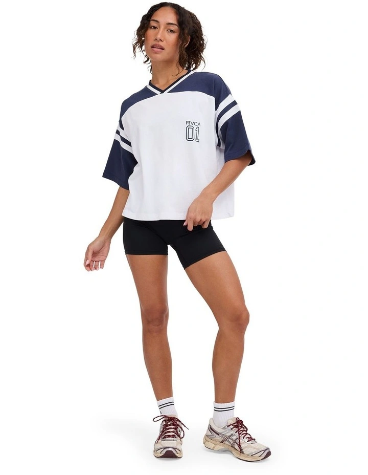 RVCA 01 Knit T-Shirt in Navy image 5