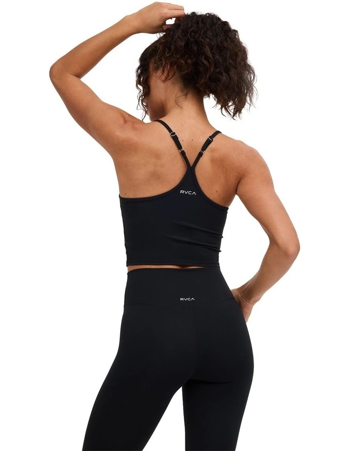 RVCA Longline Tank Top in Black image 2