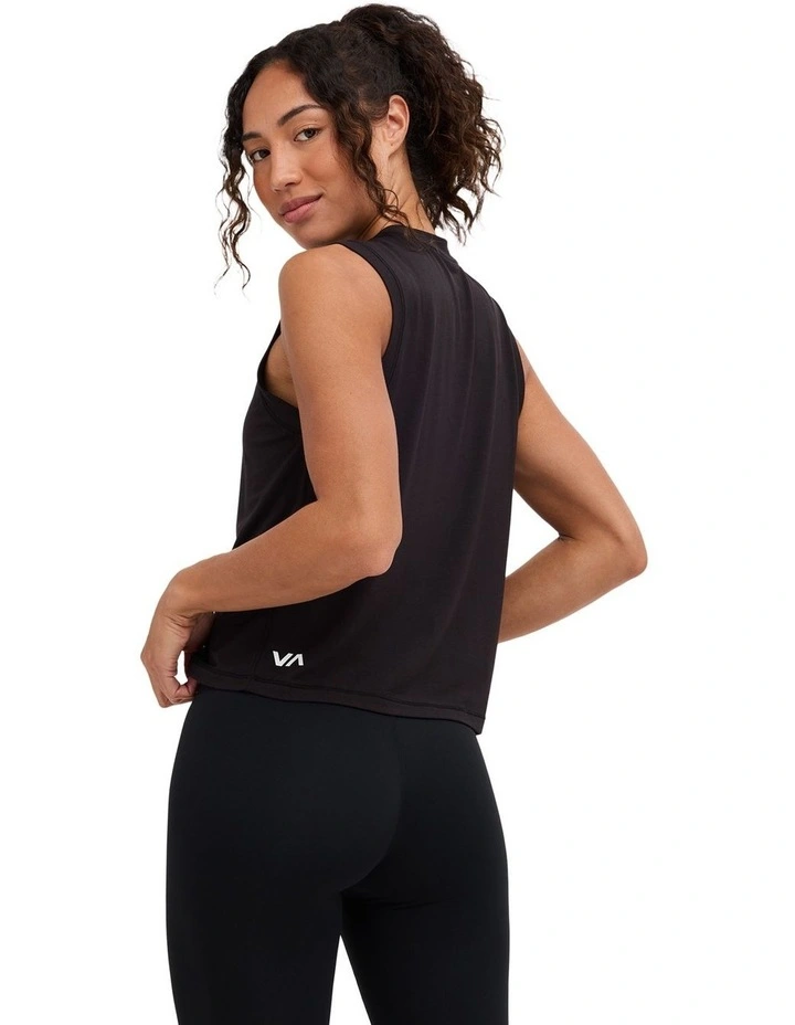 Muscle Tank Top in RVCA Black image 2