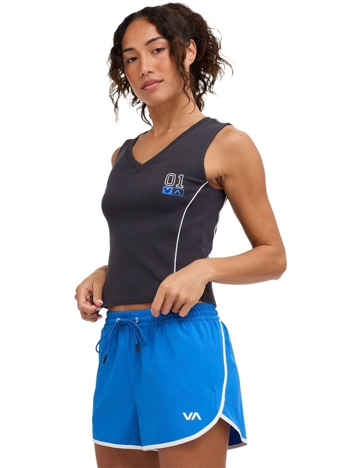 RVCA V-Neck Tank Top in RVCA Black image 3