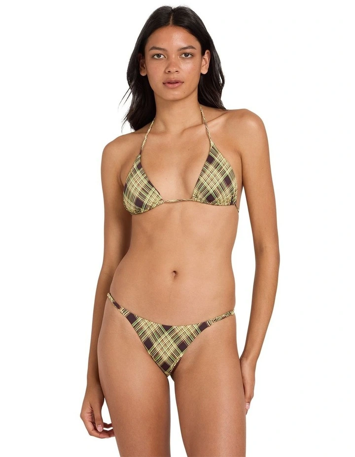 Boulevard Plaid Ultra Skimpy Bikini Bottom in Chocolate image 1
