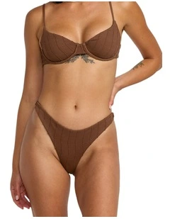 Chevy Grooves Ultra Skimpy Bikini Bottom in Chocolate
