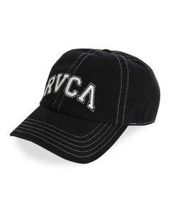 Contrast Stitch Dad Cap in Black