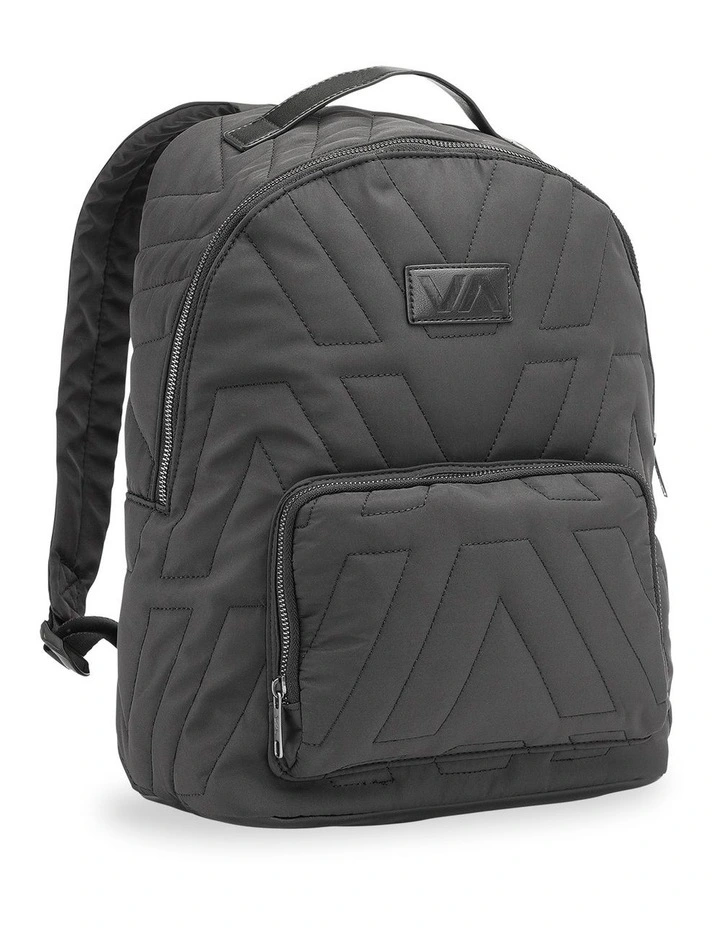 Quilted Backpack in Black image 1