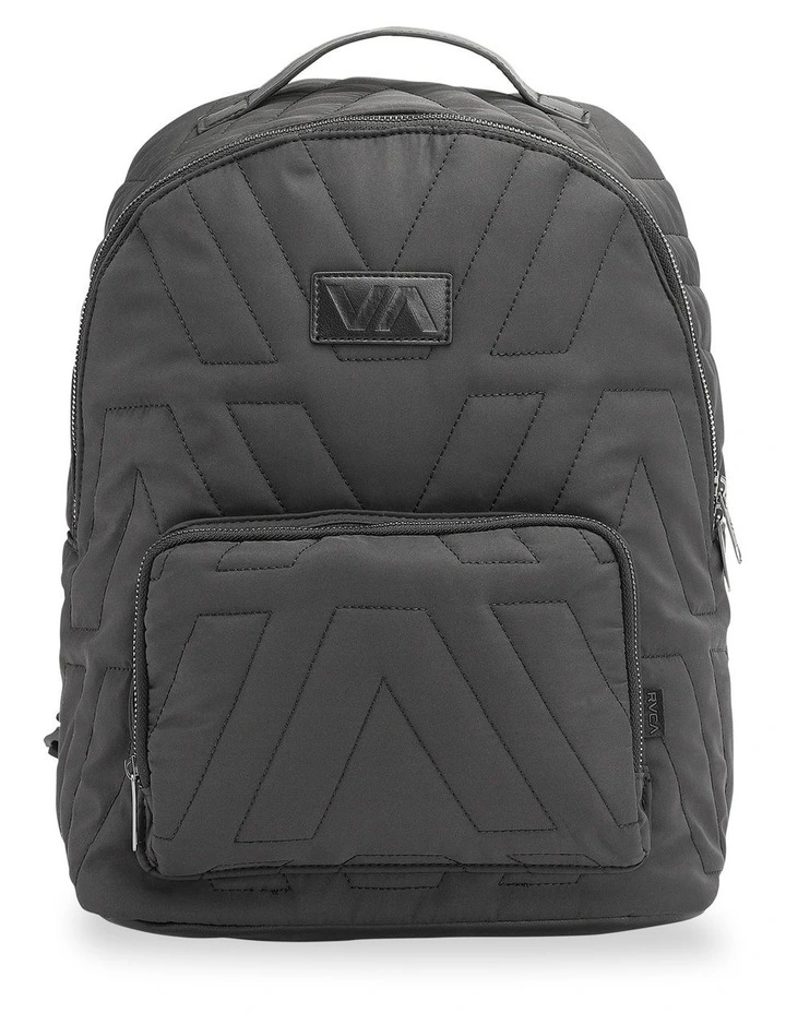 Quilted Backpack in Black image 4
