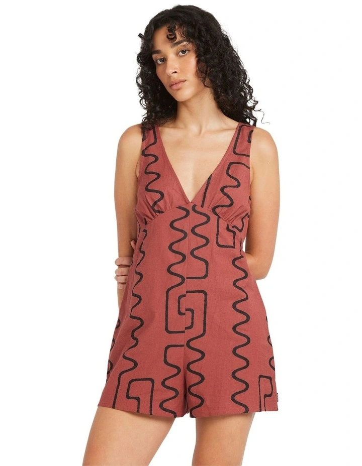 Sunnie Jumper Cover Up Romper in Mahogany image 1