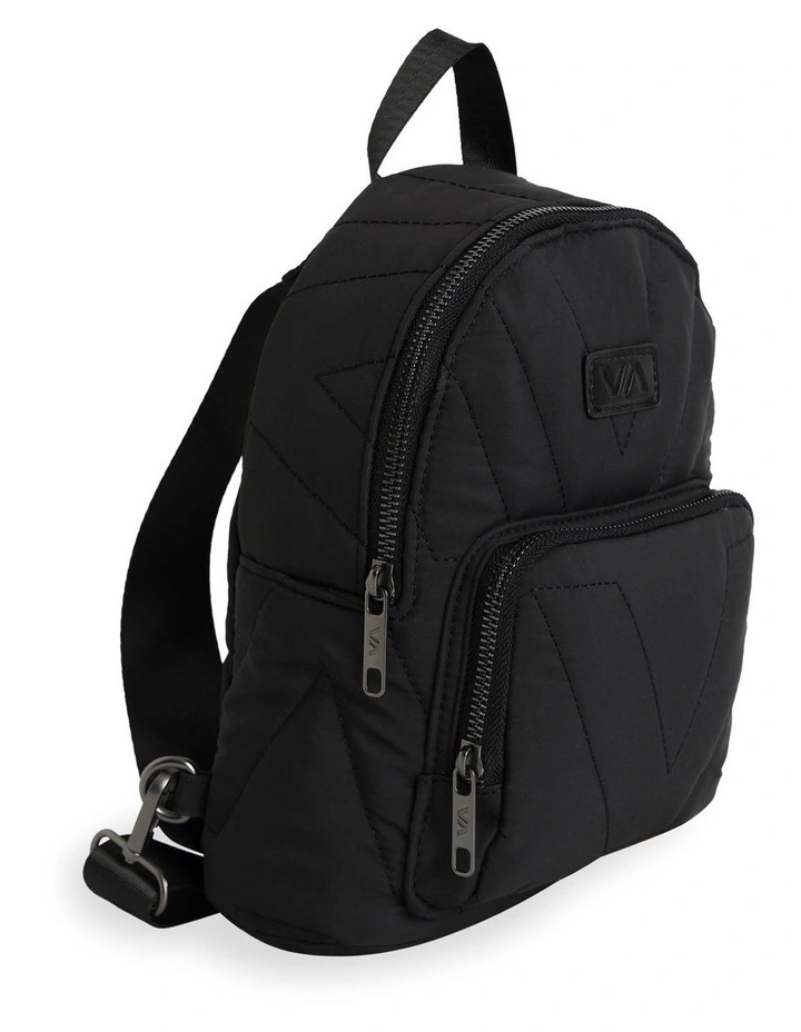 Quilted Sling Bag in Rvca Black image 3