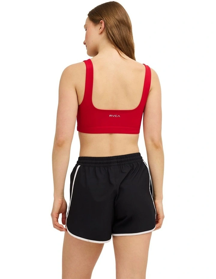 Rvca Sports Crop Top In Scarlet image 2