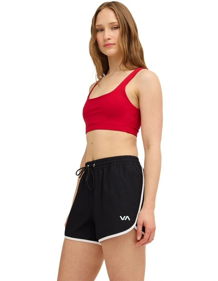 Rvca Sports Crop Top In Scarlet image 3