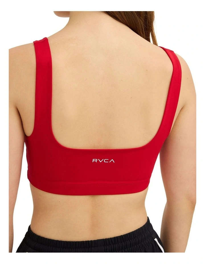 Rvca Sports Crop Top In Scarlet image 4