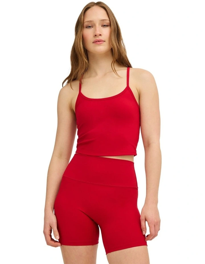 RVCA Longline Tank Top In Scarlet image 1