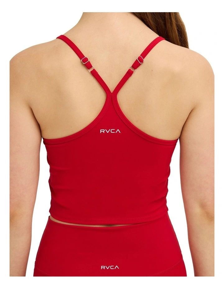 RVCA Longline Tank Top In Scarlet image 4