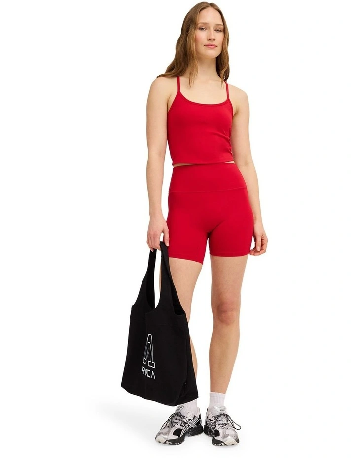 RVCA Longline Tank Top In Scarlet image 5