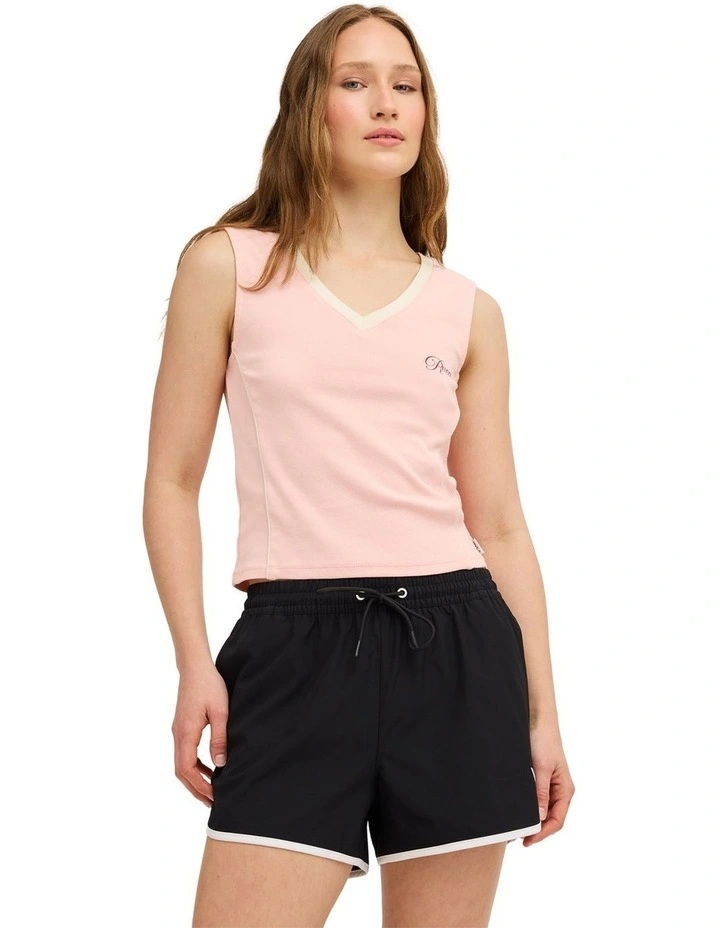 Unity V-Neck Tank Top In Sea Pink image 1