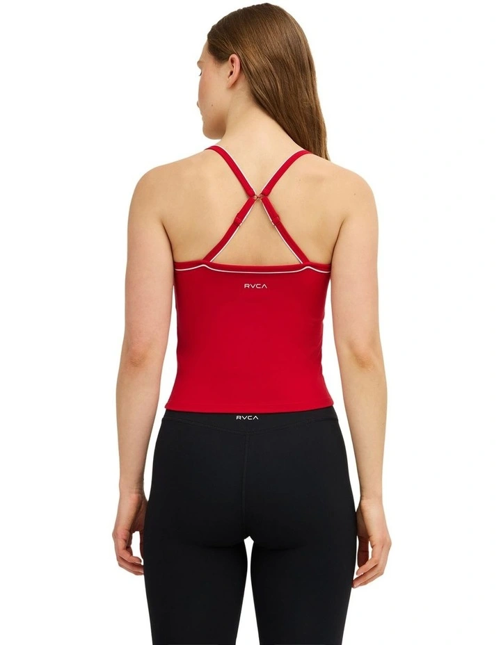 VA Classic Strapy Tank Top In Scarlet image 2