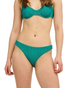 Chevy Grooves Medium French Bikini Bottom In Ivy