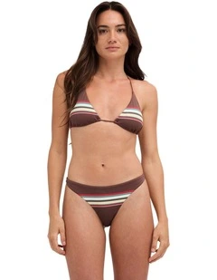 Darling Stripe Skimpy Bikini Bottom In Chocolate