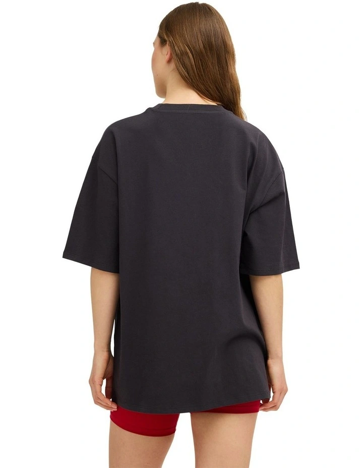 RVCA Oversized T-Shirt In Washed Black image 2