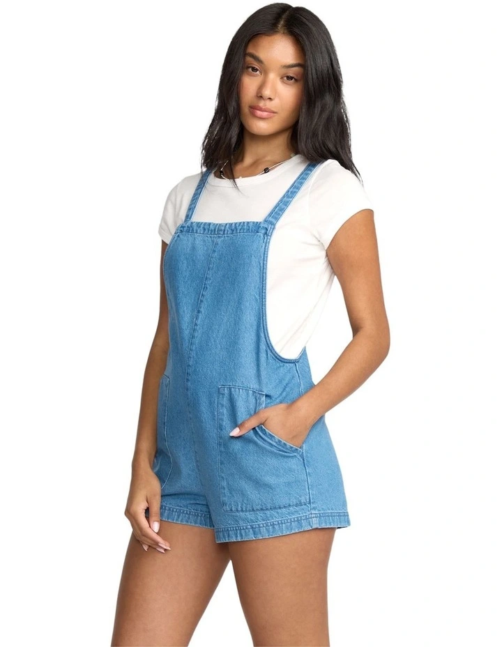 Beach Crush Denim Overalls Blue image 3