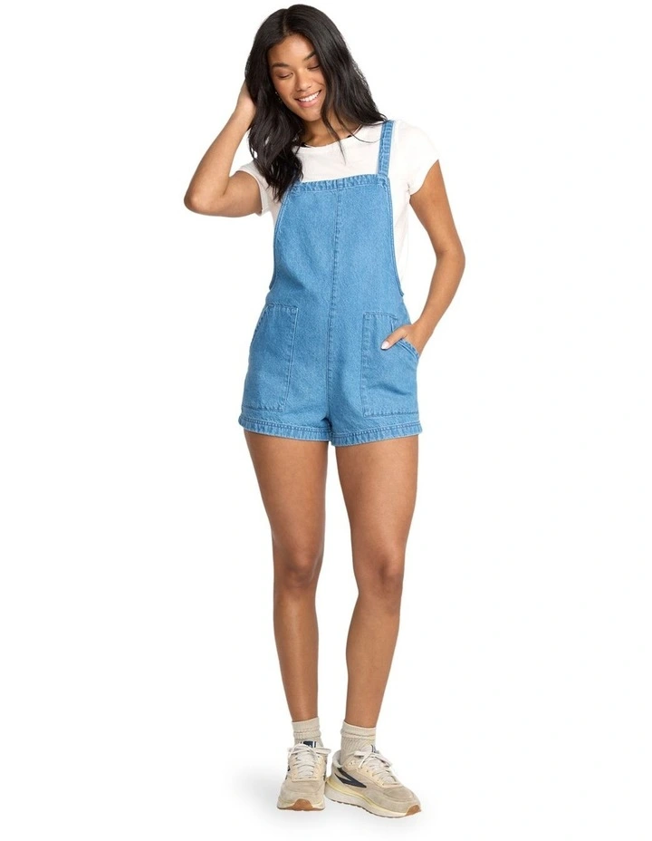 Beach Crush Denim Overalls Blue image 5
