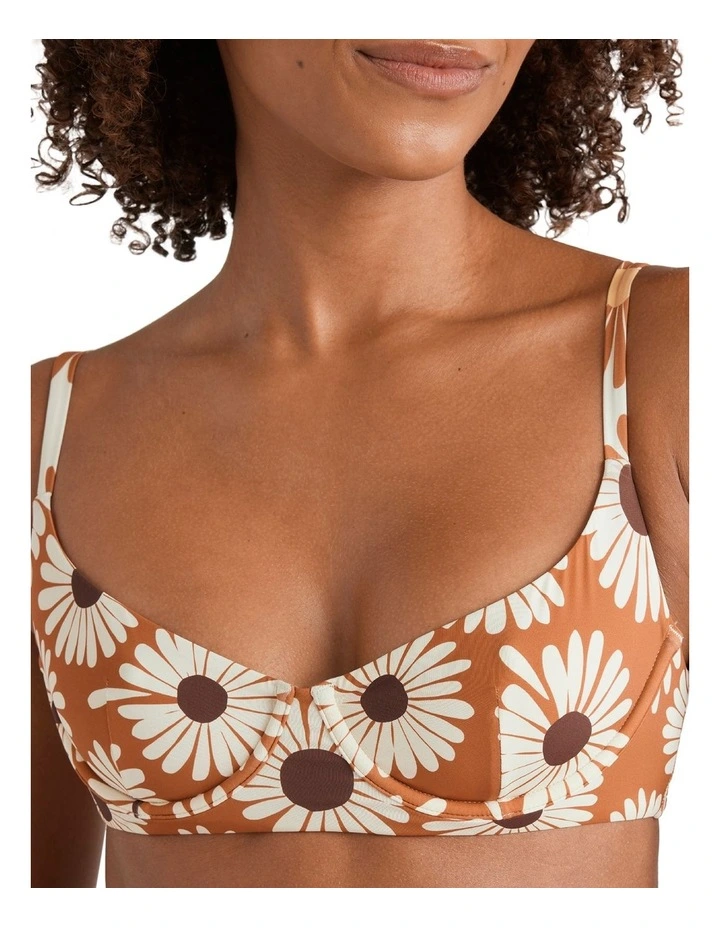 Fresh Daze Helena Underwire Bikini Top in Brown image 4