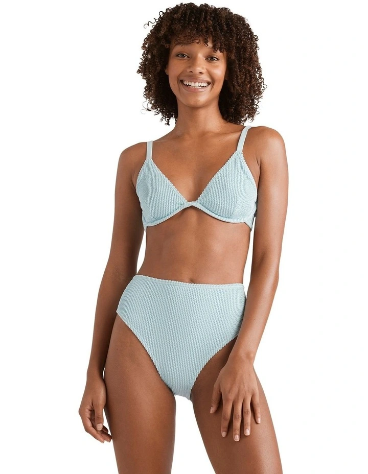 Summer High Waist Bikini Bottom in Blue image 1