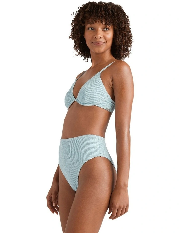 Summer High Waist Bikini Bottom in Blue image 3