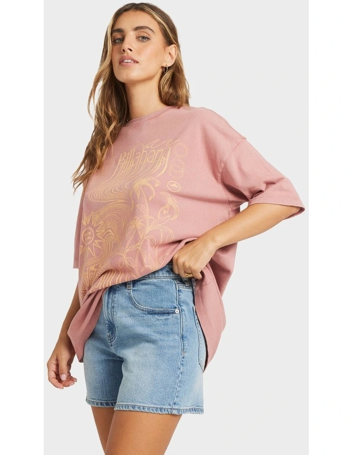 Surf Coalition T-shirt in Pink image 3